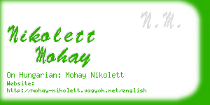 nikolett mohay business card